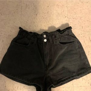 Black Jean Shorts